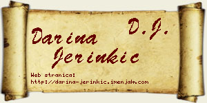 Darina Jerinkić vizit kartica